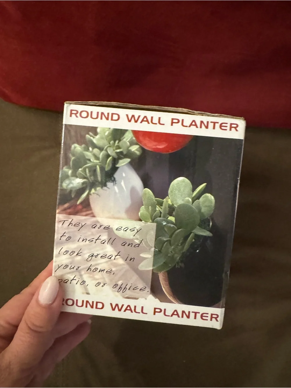 Round Wall Planter Ceramic Hanging Pot